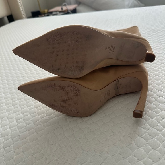 SCHUTZ Maryana Sculpt Nubuck Tan Heeled Boots - Picture 6 of 6